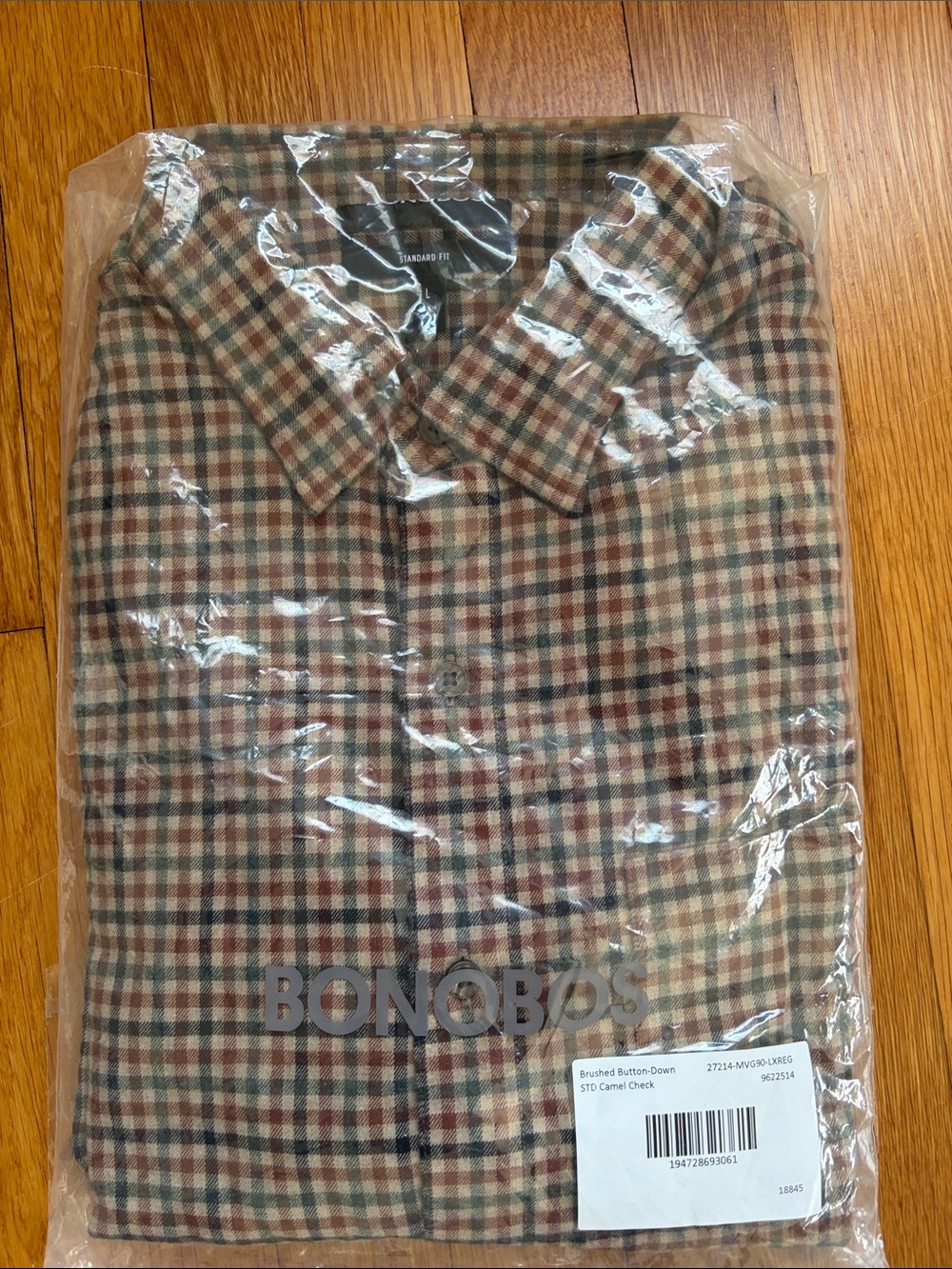 Bonobos Plaid Button-Down Shirt in Brown and Cream